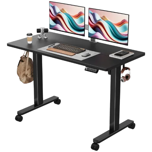 MONOMI STANDING DESK 48x24 inch electric height adjustable desk in black finish